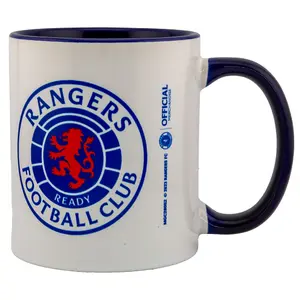 Rangers FC Crest Mug White/Blue/Red (One Size)