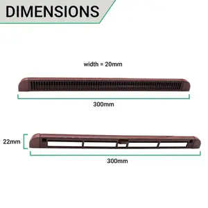 EAI Trickle Window Slot Vent Easy Fitting Inside & Out - 300mm - 2328mm²EA - Brown