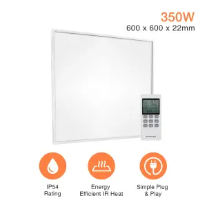 Mirrorstone 350W NXT Gen Infrared Heating Panel For Ceiling Installation (With Suspension Kit)