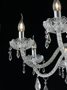 Luminosa INCANTO 5 Light Chandeliers Chrome, Crystal 69x79cm