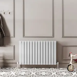 Porter White Double Horizontal Flat Panel Radiator - 600x952mm