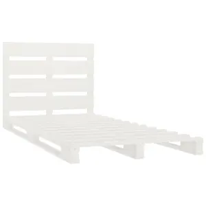 Berkfield Bed Frame White 100x200 cm Solid Wood Pine