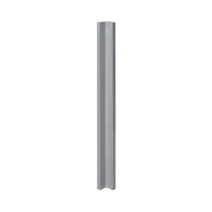 GoodHome Alisma High gloss grey slab High gloss grey Tall Wall corner post, (W)59mm