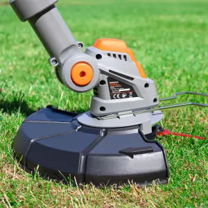 Terratek Cordless Grass Strimmer 20V 1hr Fast Charge Rechargeable Grass Trimmer with 10 Blades Battery and Charger Included