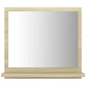 Dorlene Framed Wall Mounted Bathroom Mirror Sonoma Oak / 40 cm