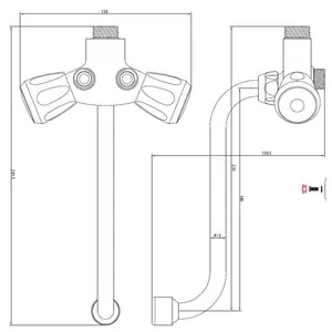 Schütte 2-Handle Sink Mixer Low Pressure Chrome