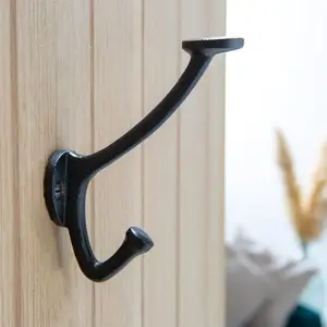 Hammer & Tongs - Bowler and Coat Hook - W35mm x H115mm - Black