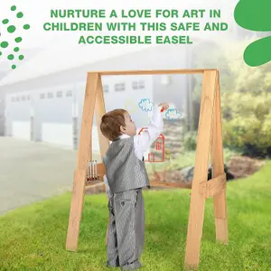 Children's Messy Play Easel - Indoor & Outdoor - Early Years Messy Mud Play Painting and Drawing Wooden Easel