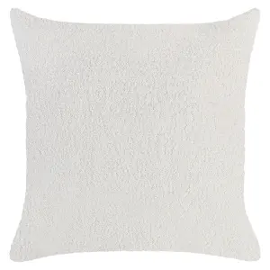 Right Hand Boucle Chaise Lounge White LE CRAU