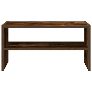 Berkfield Shoe Rack Stackable Smoked Oak 60x30x30.5 cm