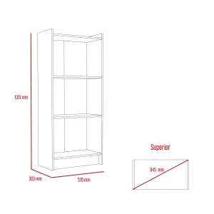 Brooklyn 3 shelf bookcase, bleached pine effect