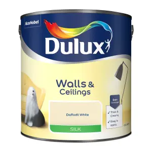 Dulux Natural hints Daffodil white Silk Emulsion paint, 2.5L