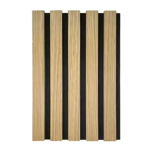 Fully Finished Oak Acoustic Wall Panel 2400mm x 600mm (Black Felt)