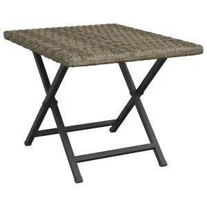 Berkfield Folding Table Grey 45x35x32 cm Poly Rattan