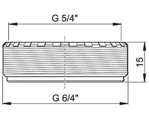 6/4" Male x 5/4" Female Drain Waste Trap Reduction Polypropylene Connection