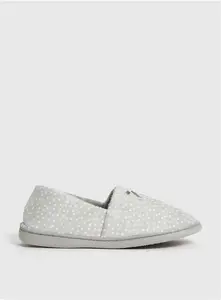 Grey Spot Full Slippers With Arch Support - Tu Clothing By Sainsburys