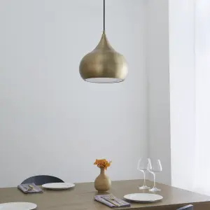 Anson Lighting California Pendant light finished in Matt antique brass paint