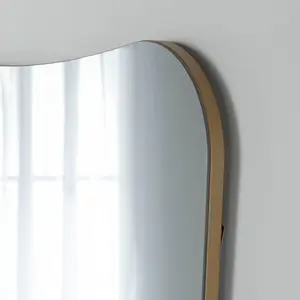 Irregular Frameless Gold Overmantle Mirror 106(w)x78cm(h)