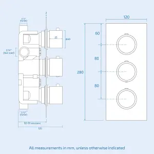 Calla Round Concealed Thermostatic Shower Valve Mixer Set - Ceiling Head & Handset