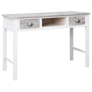 Berkfield Writing Desk Grey 110x45x76 cm Wood