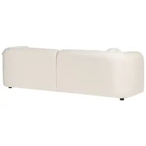 3 Seater Velvet Sofa Off-White LEIREN