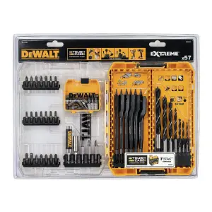 Dewalt 142 PC Drill Bit Set Flat Spade Brad Point HSS-G + Tough Case + Tstak