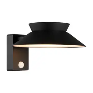 Nordlux Justina Outdoor Patio Terrace Garden Wall Solar Light In Black (Height) 14.5cm