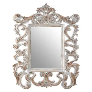 Interiors by Premier Antique Grey Fleur-De-Lis Wall Mirror