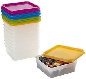 Lakeland Stack-A-Boxes Plastic Food Containers & Lids (400Ml) X 10