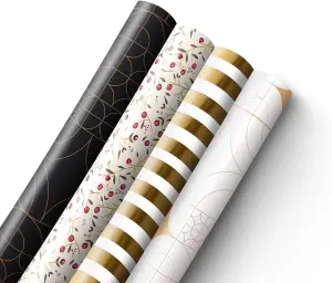 Kraft & Co 4 pack 44cm x 5M of Gift Wrapping Paper