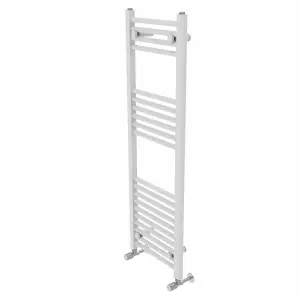 Rinse Modern Bathroom Heated Towel Rail Ladder Radiator 1200x400mm Straight for Bathroom Kitchen White