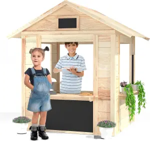 Cafe Shop Playhouse - Market Stall Play Shop - Outdoor Indoor Playhouse for Imaginative Play