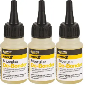 Everbuild Stick 2 De-Bonder Solvent Based Fast Acting Formula 20ml Pack of 3