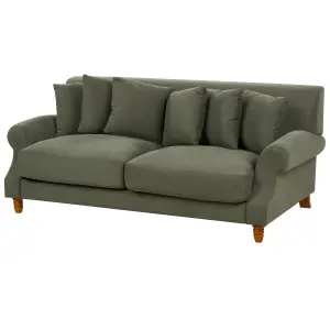 2 Seater Fabric Sofa Green EIKE