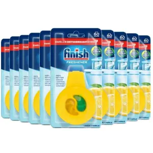 10 x Finish Dishwasher Freshener Lemon & Lime With Scent Control Up to 60 Washes