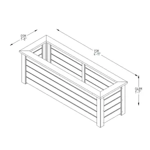 Contemporary Cambridge Planter - 150x50