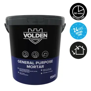 Volden Multipurpose mortar, 15kg Tub - Requires mixing before use