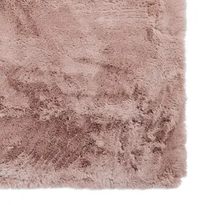 Rose Shaggy Rug, Plain Anti-Shed Rug with 80mm Thickness, Modern Rug for Living Room, & Dining Room-150cm X 230cm