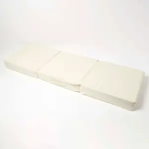 Homescapes Cream Cotton Orthopaedic Foam 3 Seater Booster Cushion