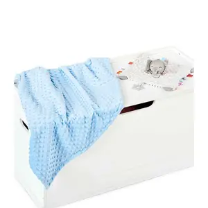 Brand Lab Minky Embossed Blanket Light Blue (One Size)