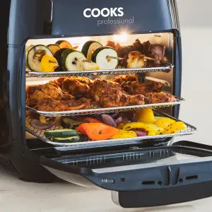 Cooks Professional Digital Air Fryer Oven with Rotisserie 11L Oil Free Cooking 2000W - Black