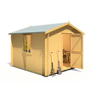 Shire Danbury 10x10 Log Cabin 19mm Logs