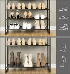 10-Tier Shoe Rack, Large Capacity Shoe Storage Organizer, Shoe Storage Unit for 27-36 Pairs of Shoes, Tall Shoe Shelf, Detachable