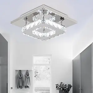 Modern 20cm Small Crystal LED Ceiling Light for Hallways and Corridor