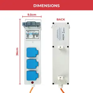 GADLANE Mains Supply Unit 15M 3 Sockets