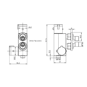 Douche Bidet Shattaf Muslim Shower Spray Thermostatic Handset and Valve Set - Brushed Bronze