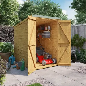 BillyOh Master Tongue and Groove Pent Wooden Shed - Pressure Treated - 4x6 - Windowless