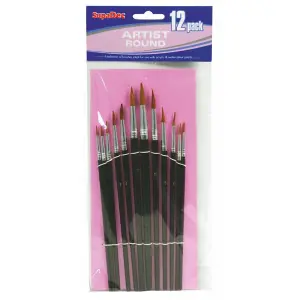 SupaDec Artist Brush Set (12 Piece) Black (One Size)