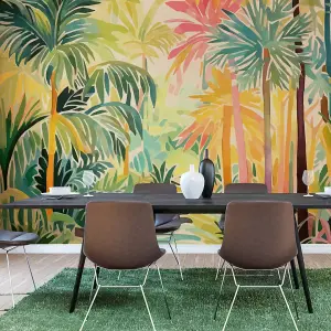 Origin Murals Pretty Palms - Emerald Green Matt Smooth Paste the Wall Mural 300cm wide x 240cm high