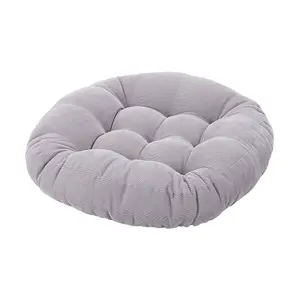 Grey 50cm Corduroy Tatami Round Seat Cushion Seat Pad